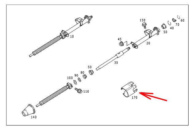 Mercedes a class steering column noise #3